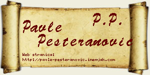 Pavle Pešteranović vizit kartica